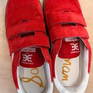 Sam Edelman Red Velcro Flats